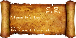 Stamm Róbert névjegykártya