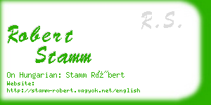 robert stamm business card